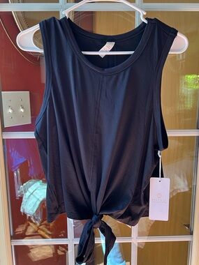 Balance Collection Black Tie-Front Tank